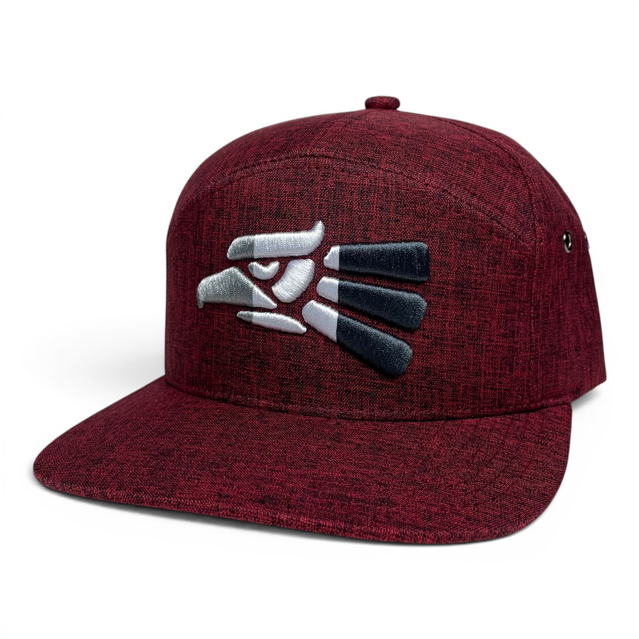 Hecho en Mexico Eagle Snapback Camper Cap, 3D Embroidery, Flat Brim
