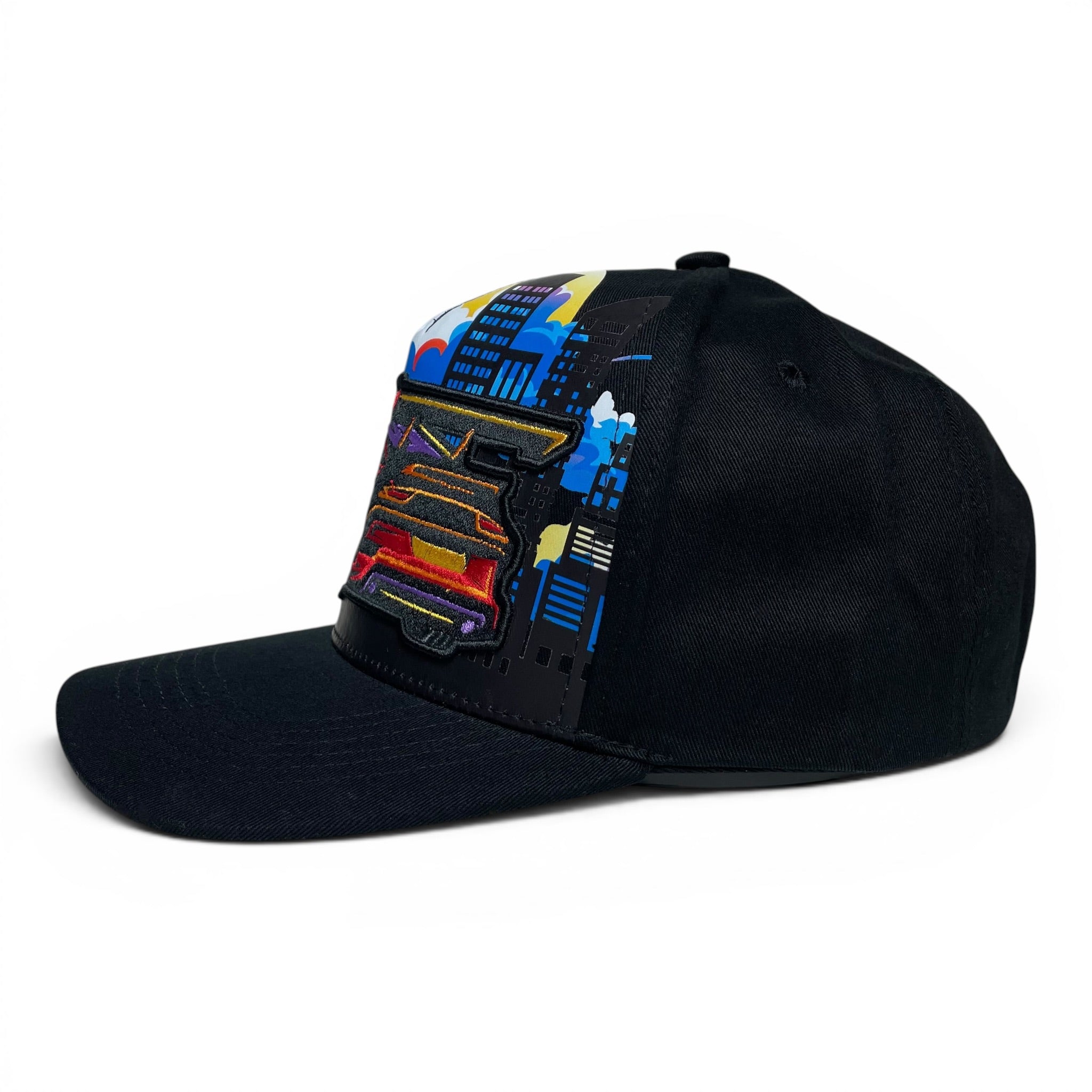 Race New Leader Snapback, Embroidered Racing Car Cap, Black
