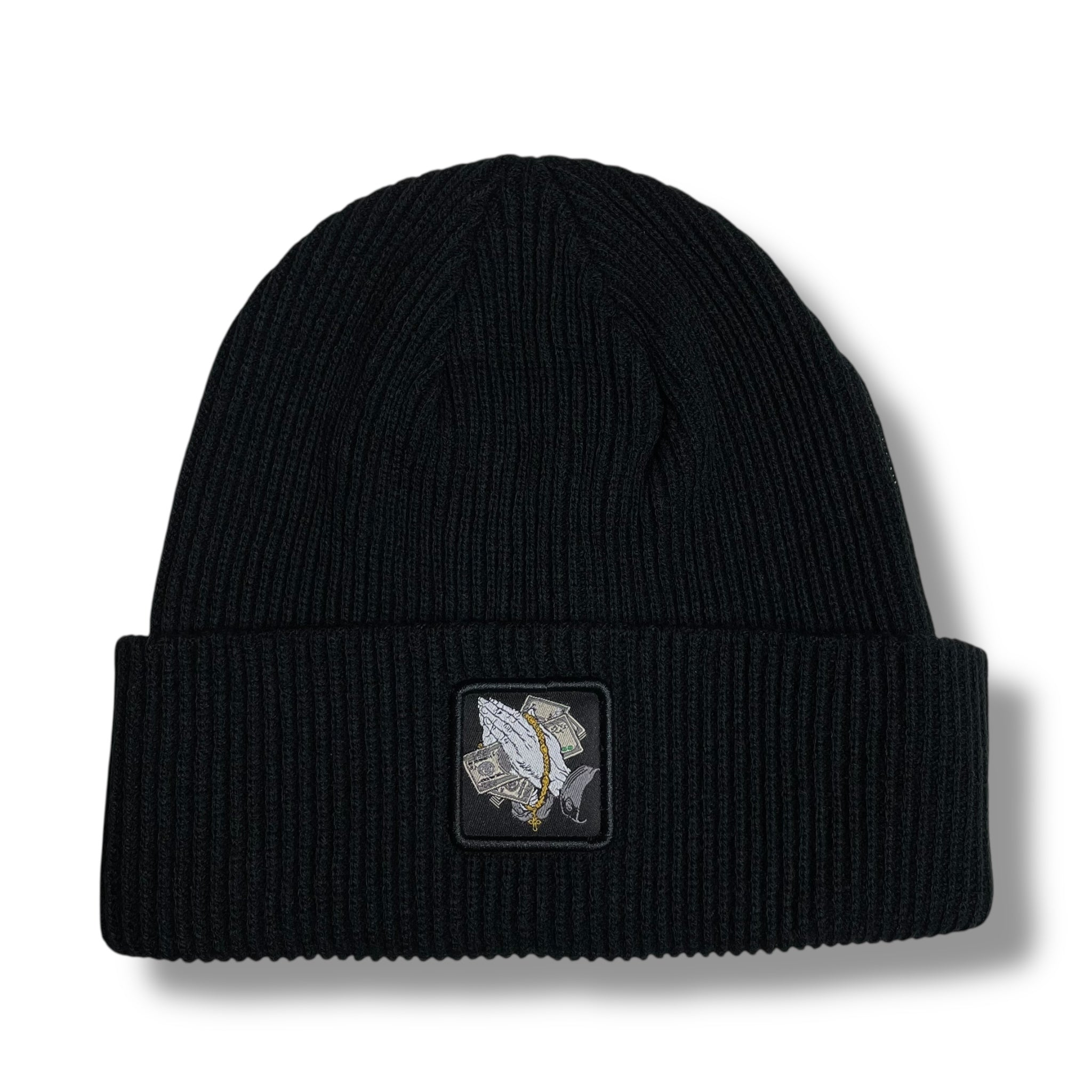 Money prayer hands Patch Winter Beanie Hat