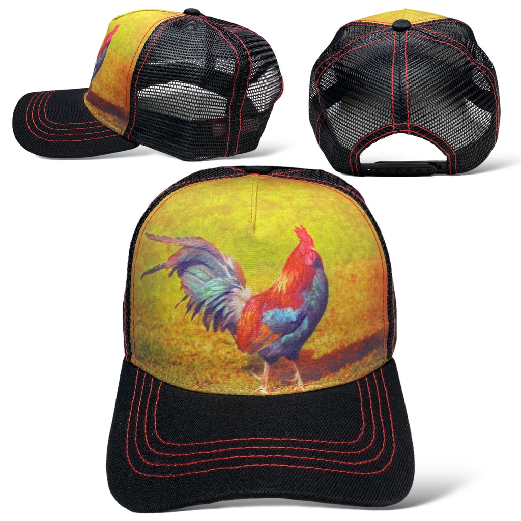 Printed Mesh Trucker Hat Outdoor Adjustable Baseball Cap