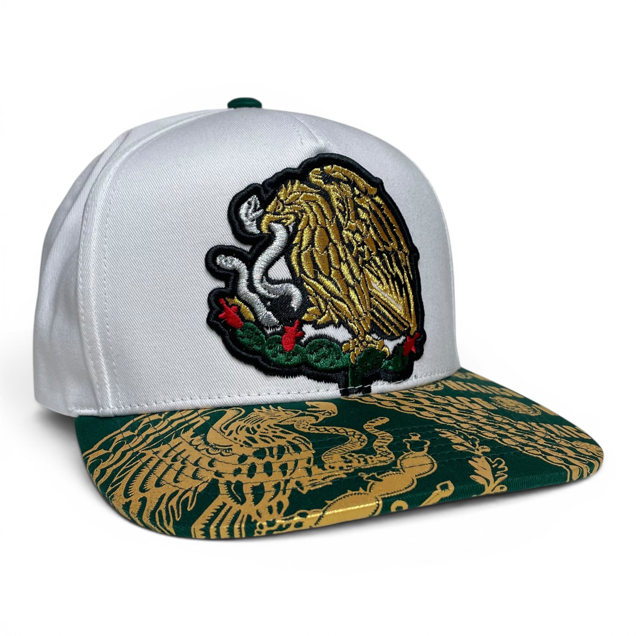 Mexico Golden Eagle Baseball Cap Snapback Flat Brim Embroidery