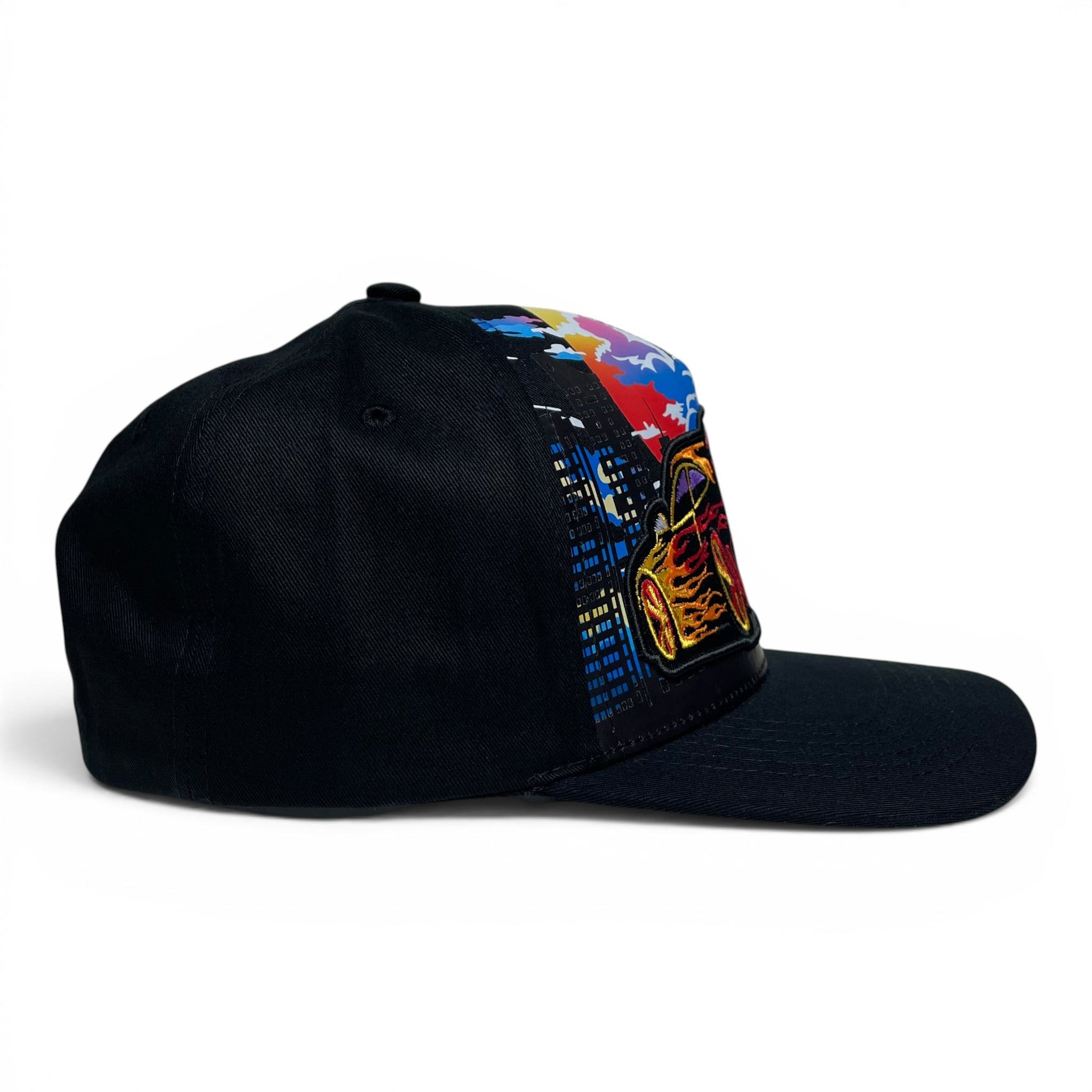 Race New Leader Snapback, Embroidered Racing Car Cap, Black