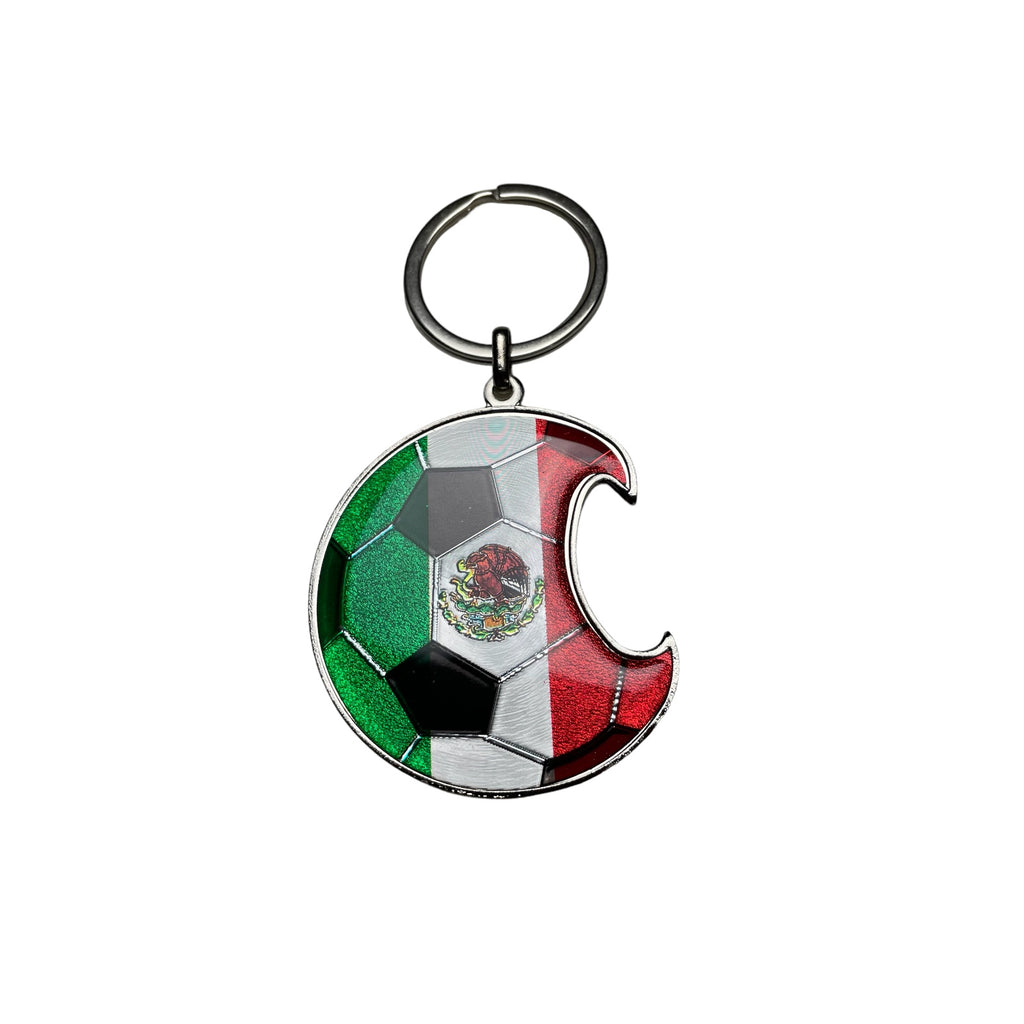 3 Mexico Soccer Team Keychain, Opener