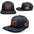 Black Western Style Snapback Cap with Embroidered Bull Patch