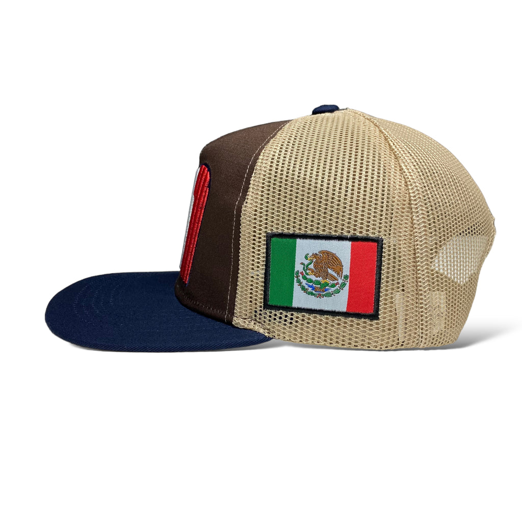 Mexico Embroidered Mesh Snapback Cap - Patriotic Trucker Mexican Hat