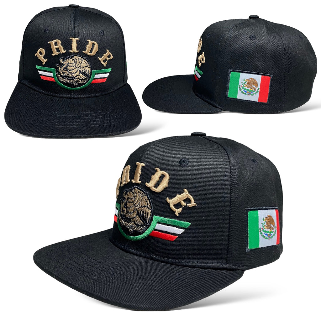 Mexico Pride Embroidered Flat bill Snapback Cap