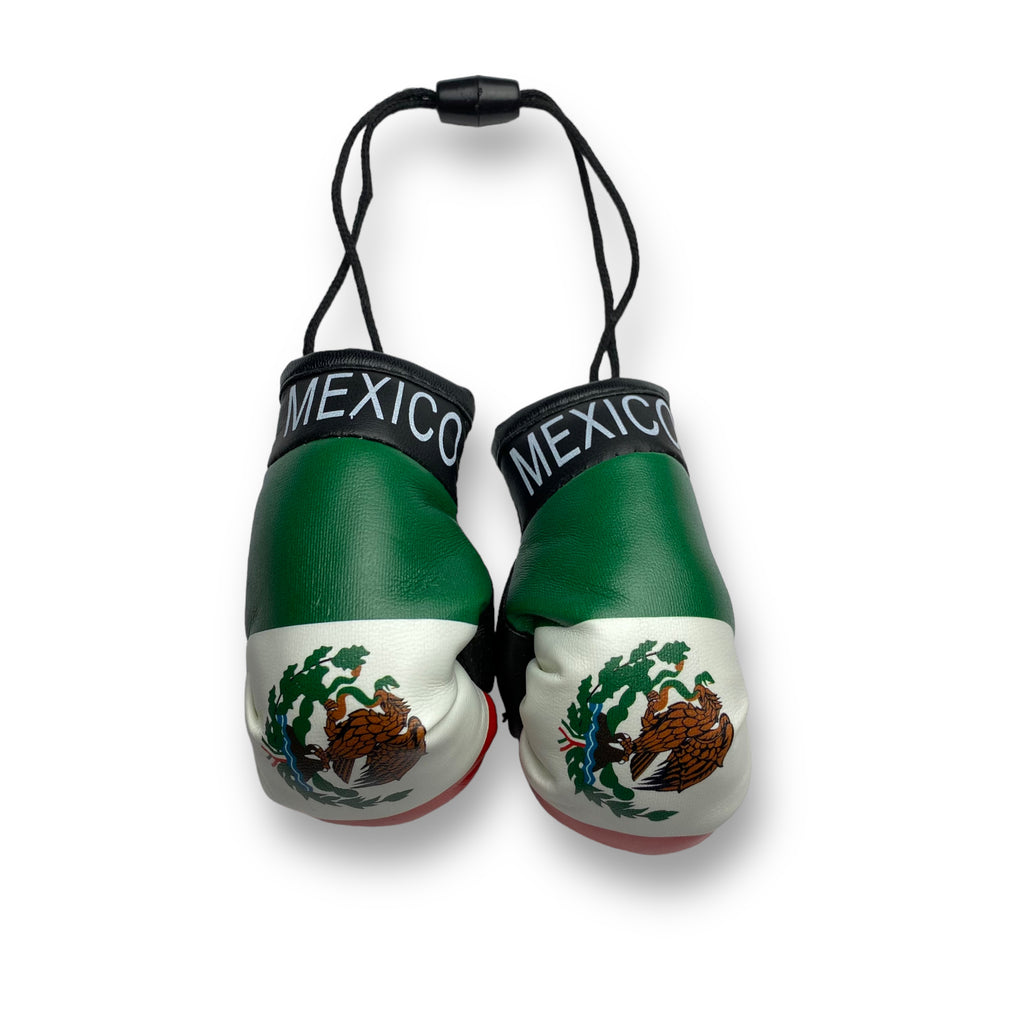 Mini Boxing Gloves with Mexico Flag - Ideal for Displaying as Car Rearview Mirror Mini Banner