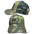 Camo Trucker Hat with USA Flag Embroidery - Tree and Leaf Pattern Cap