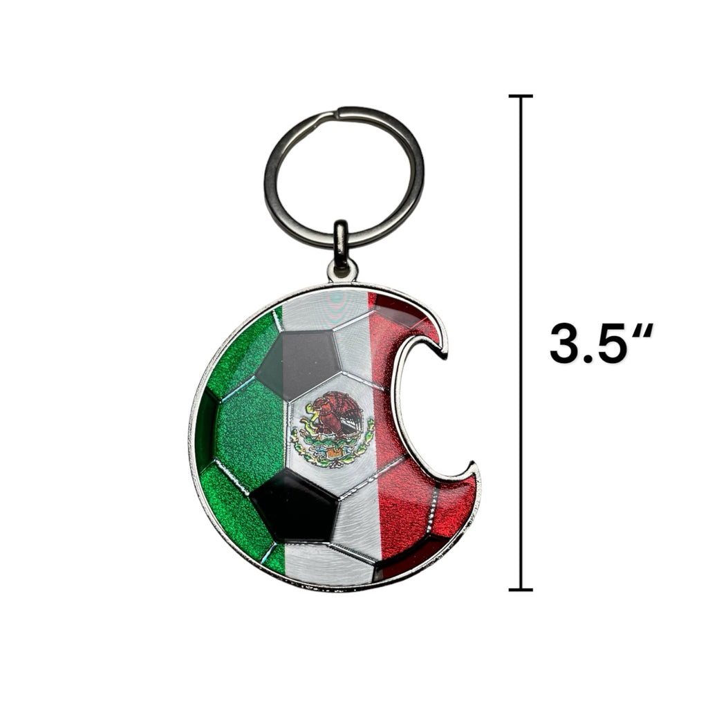 3 Mexico Soccer Team Keychain, Opener