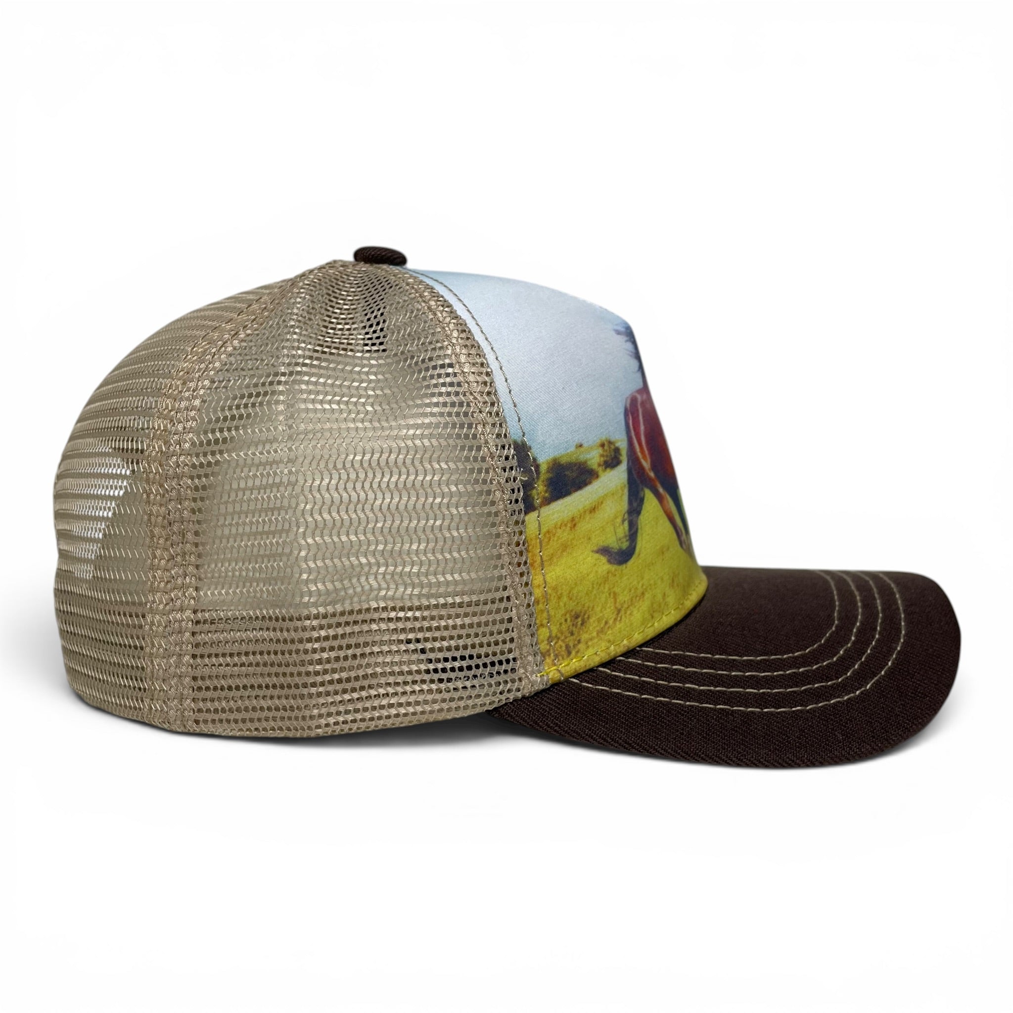 Bronco Horse Riding Snapback Hat, Western Style Cap, Mesh Back