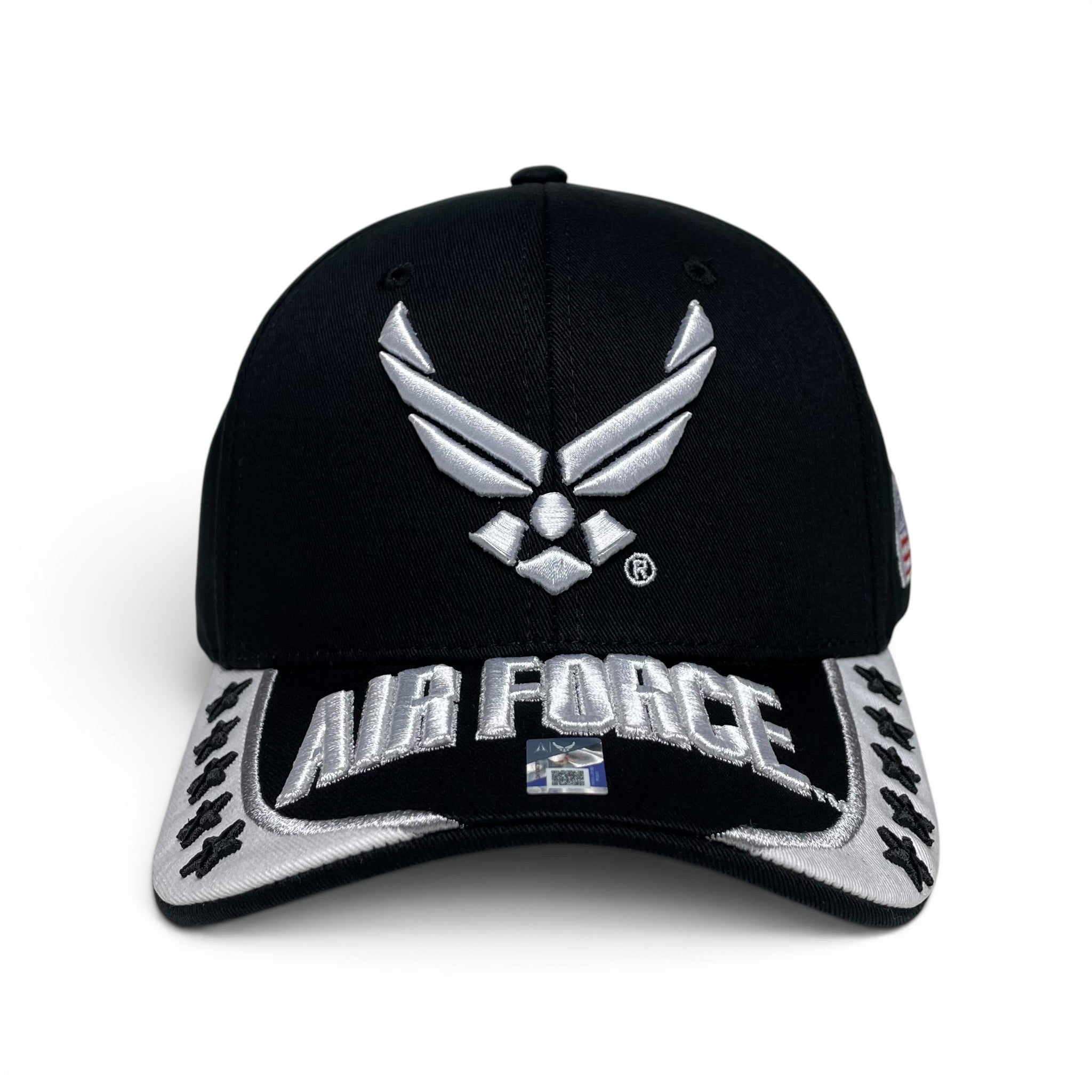U.S. Air Force 3D Embroidered Baseball Cap Official Licensed Military Hat Black
