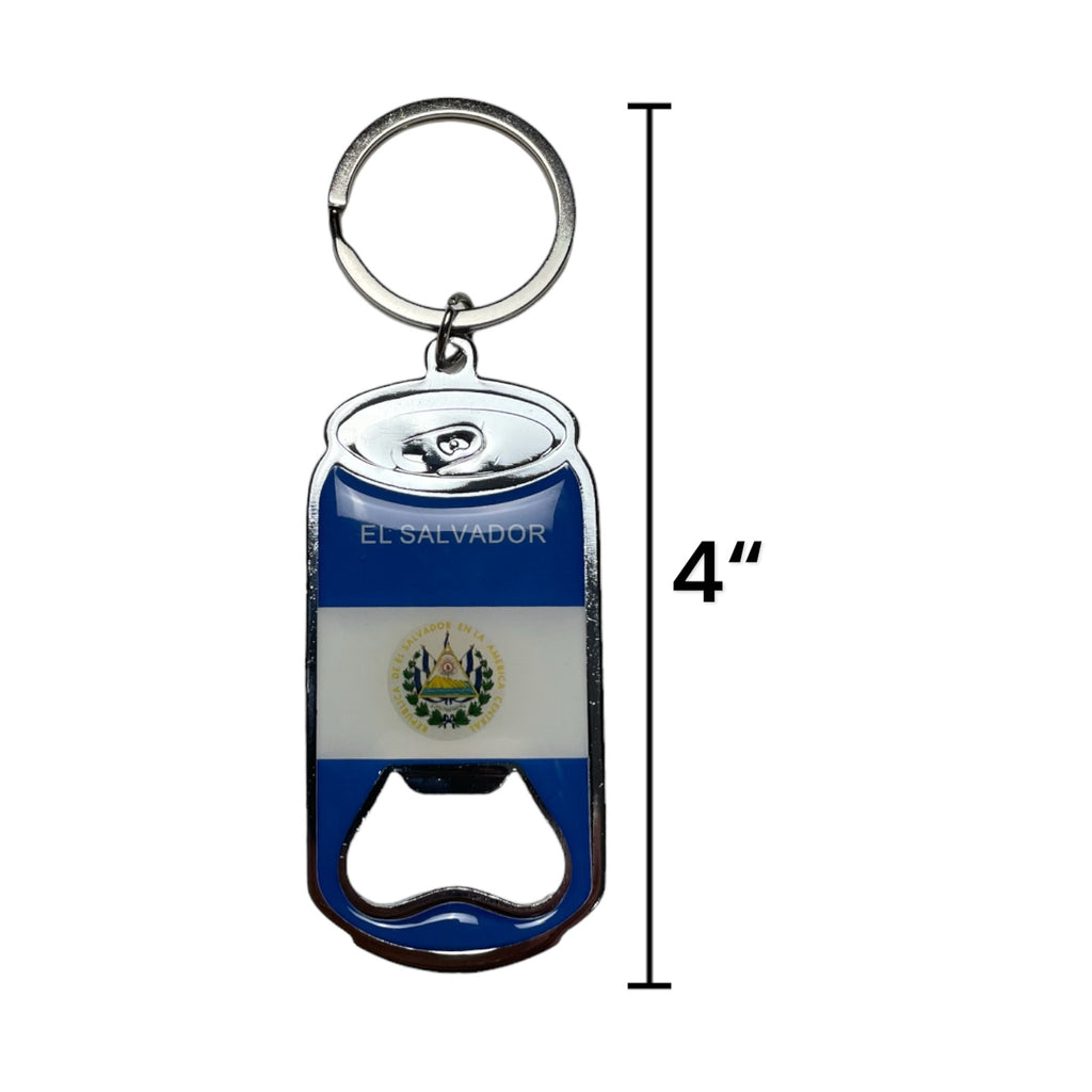 3 El Salvador Flag Keychain, Opener | Bandera de El Salvador Llavero