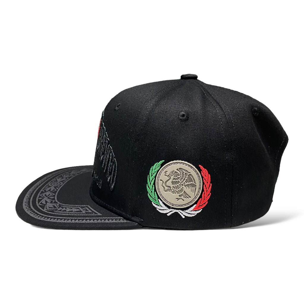 3D Embroidered Mexico Flat Brim Baseball Cap