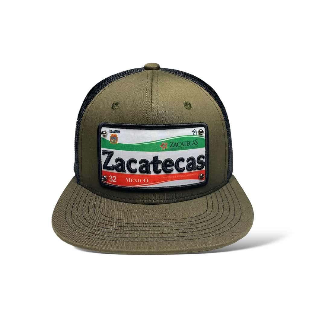 MEXICO Hat Zacatecas Auto License Plate Snapback Mesh Flat Bill Baseball Cap