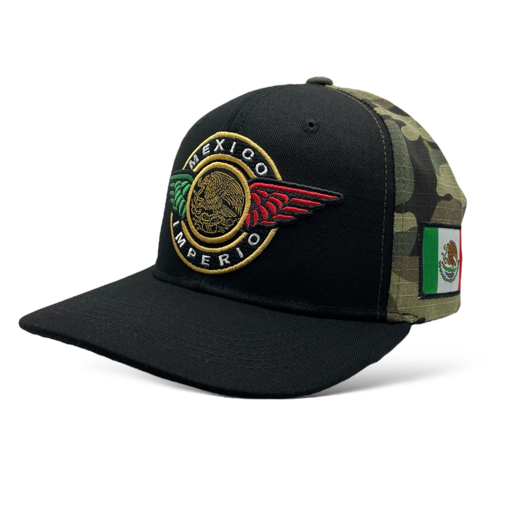 MEXICAN Snapback Flat Bill Baseball Cap - Embroidered Mexico Federal Logo