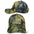 Camouflage Trucker Hat with Embroidered USA Flag - Tree and Leaf Pattern Cap
