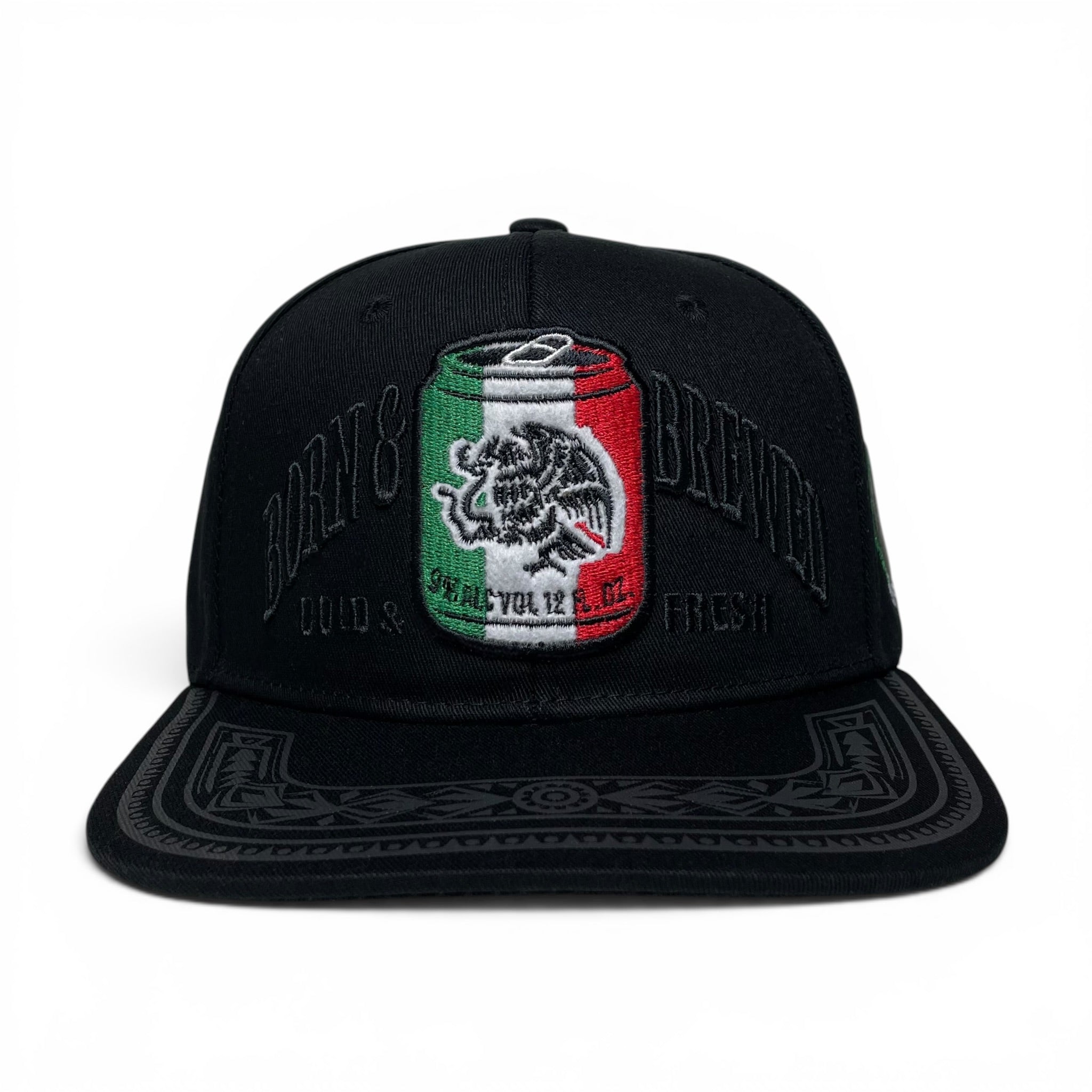 Mexican Beer Eagle 3D Embroidered Snapback Baseball Cap Flat Brim Hat