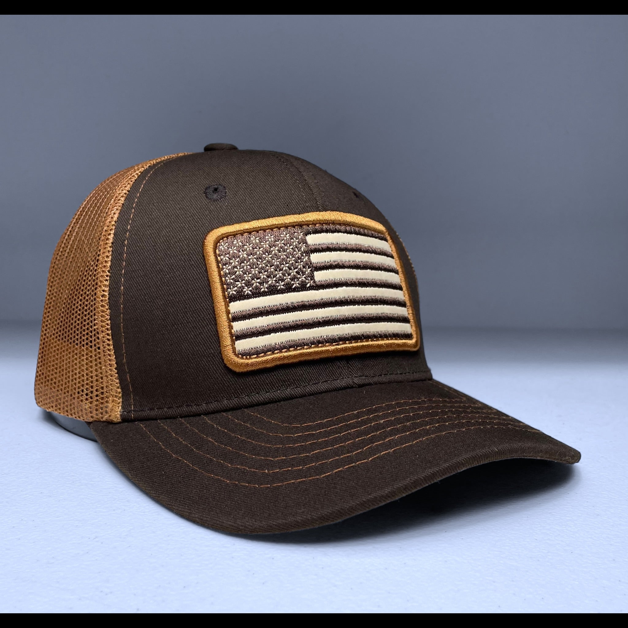 American USA Embroidered Flag Snapback Trucker Hat