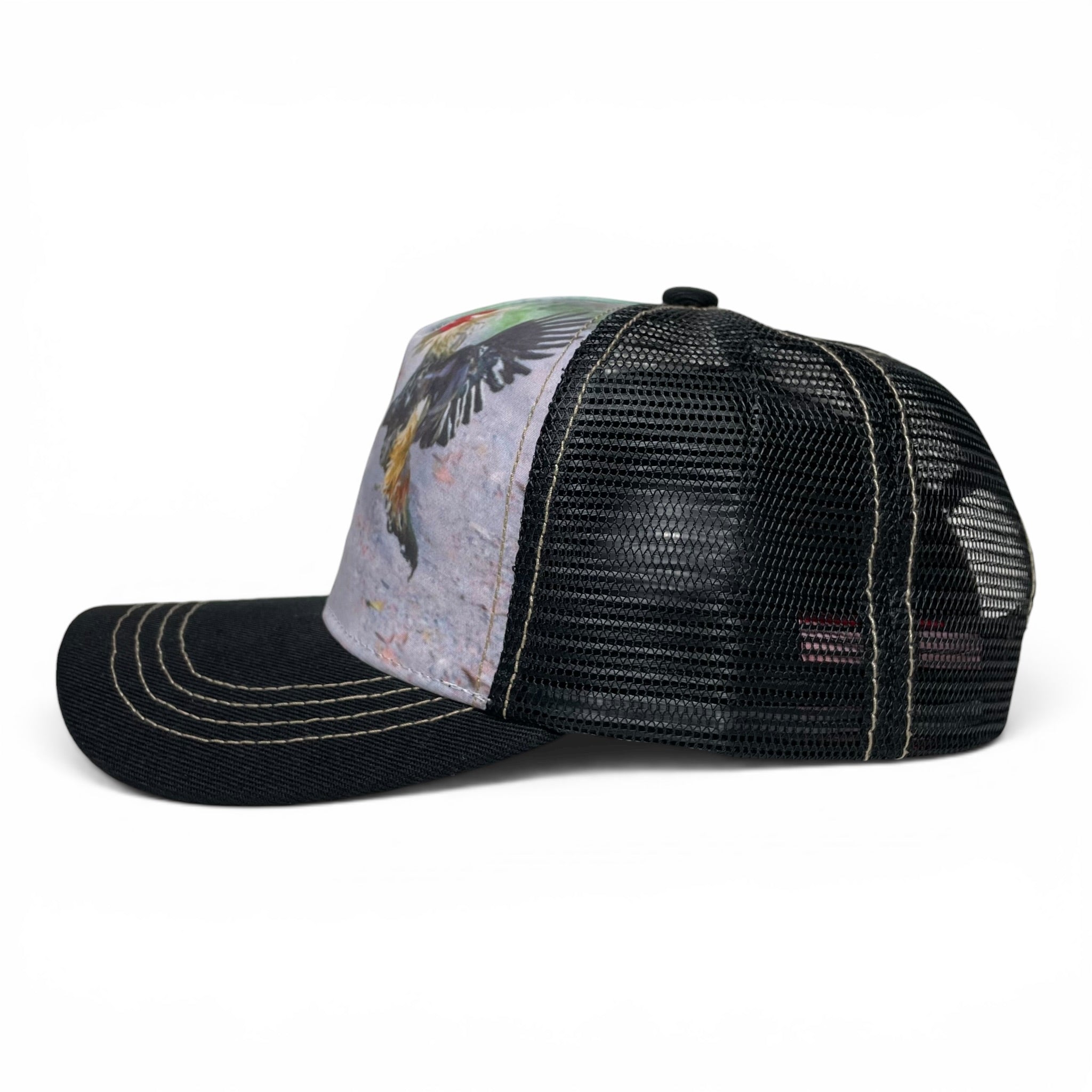 Rooster Cock Fighting Adjustable Baseball Cap, ranch style