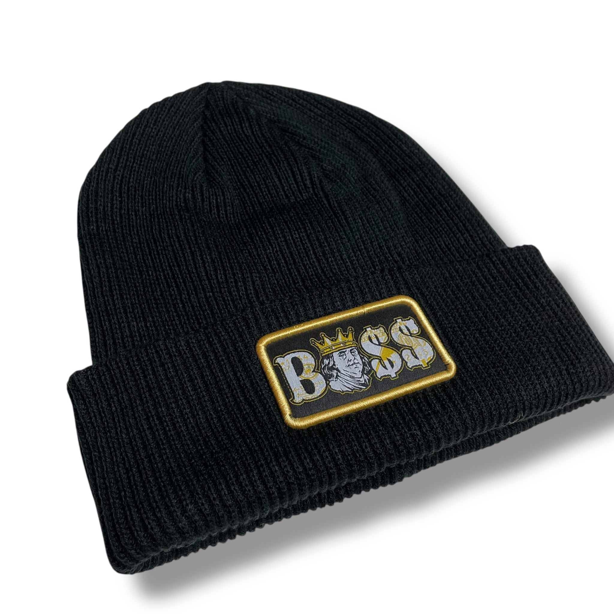Benjamin Franklin The Boss Patch Winter Beanie Hat