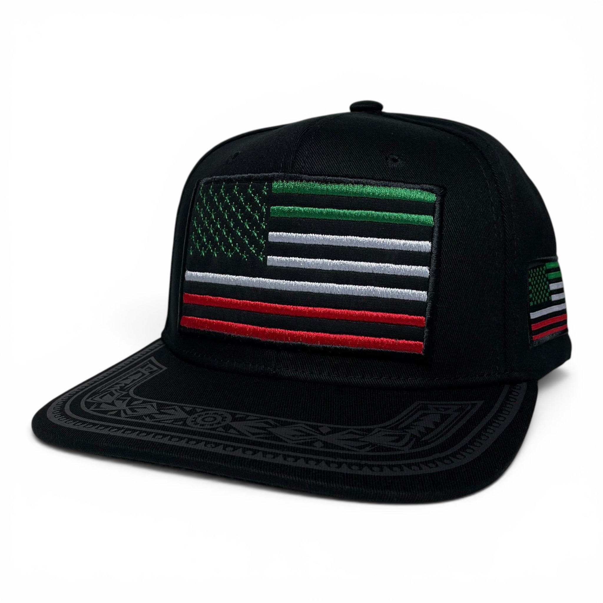 Mexican American Embroidered Flag - Mexico Baseball Snapback Caps