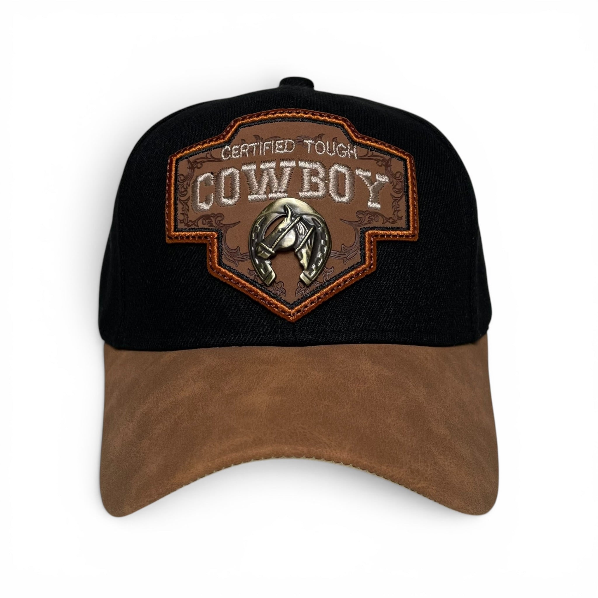 Cowboy Horseshoe Baseball Cap – Adjustable Western Snapback Hat
