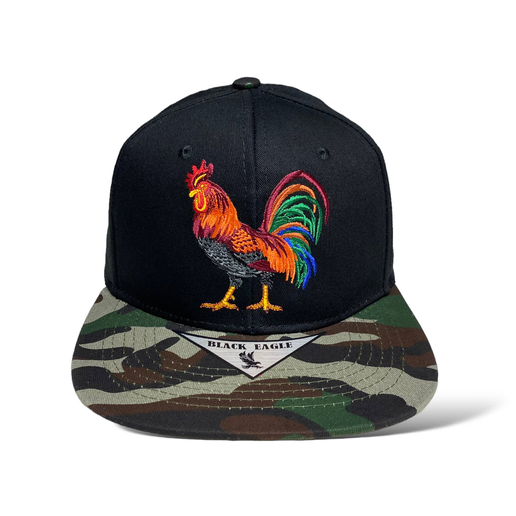 Embroidered Snapback Hat Rooster Adjustable Baseball Cap