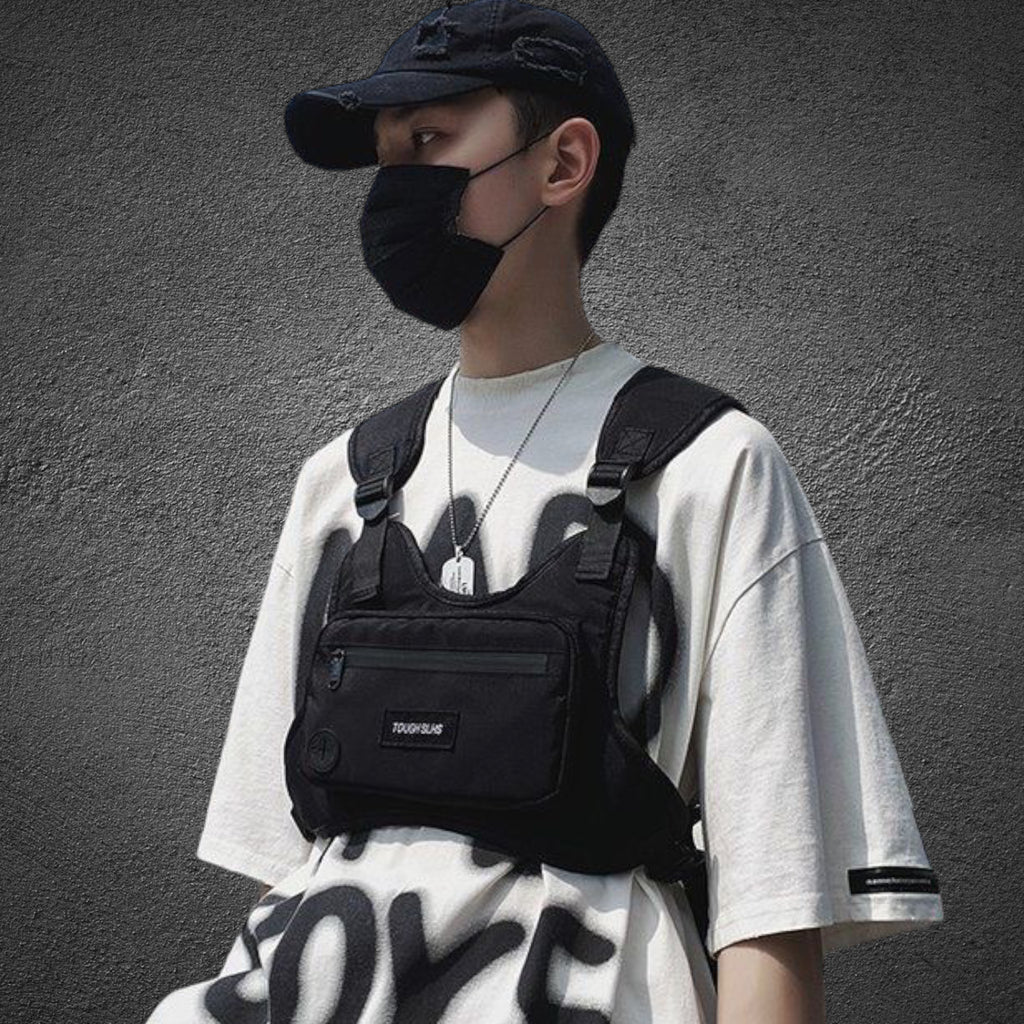 Streetwear Tactical Vest Hip-Hop Multi-functional Chest Bag