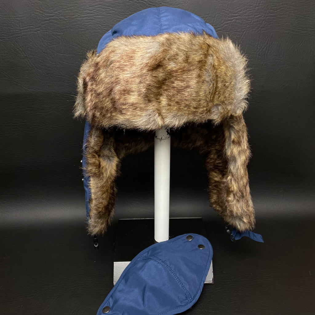 Winter Fur Ear Flap Hat Trapper Chic Russian Trooper Ski Cap Face Mask