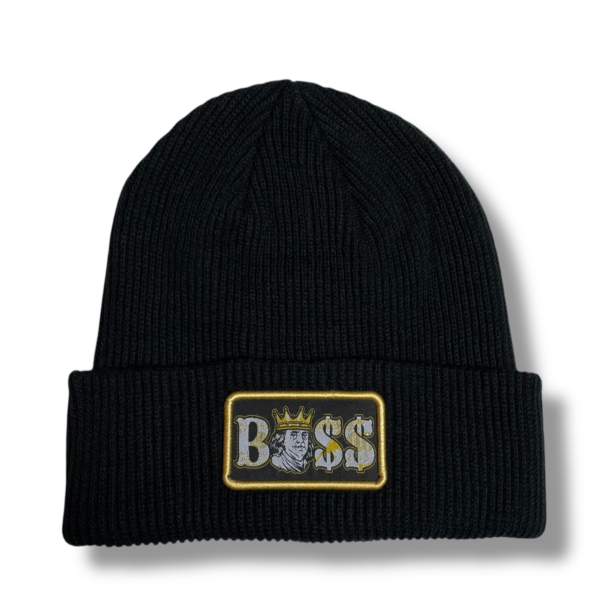 Benjamin Franklin The Boss Patch Winter Beanie Hat