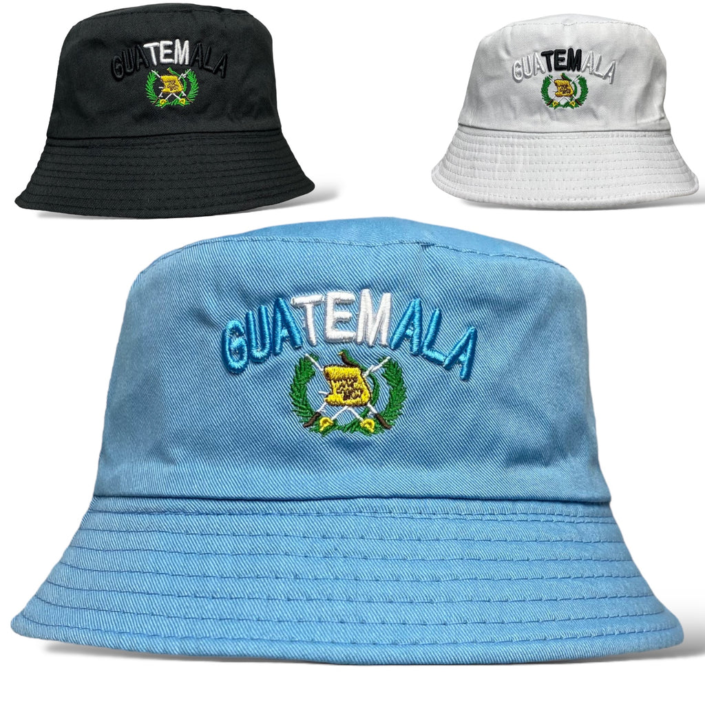 Guatemala Flag Embroidered Bucket Hat - Sun Protection, Hiking, Fishing, working