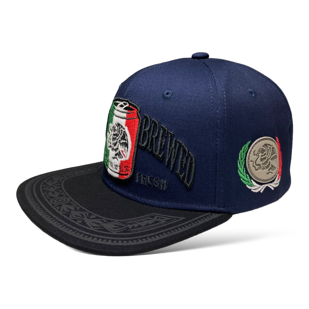 3D Embroidered Mexico Flat Brim Baseball Cap