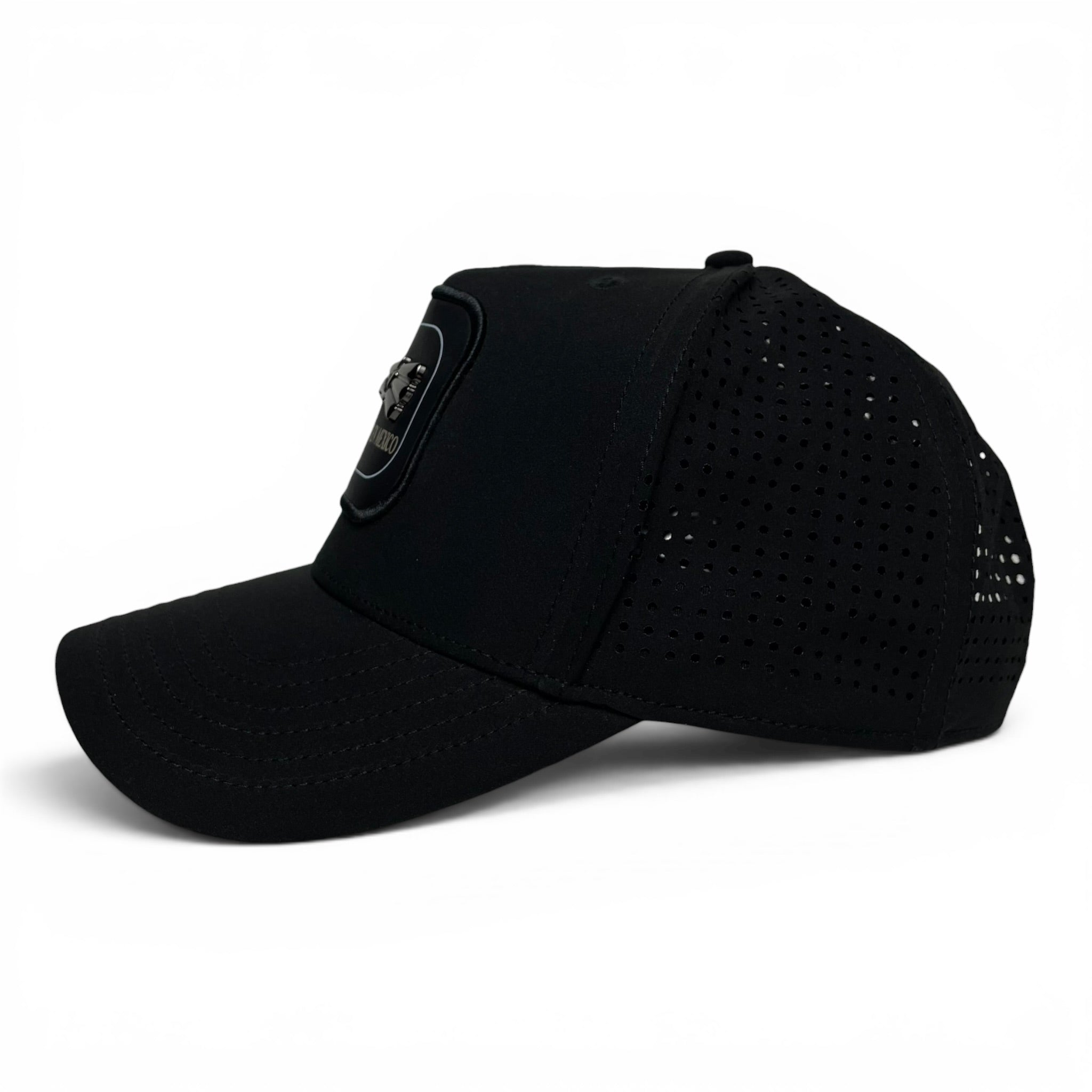 Hecho en Mexico Eagle Logo Baseball Cap – Black Laser Cut Snapback