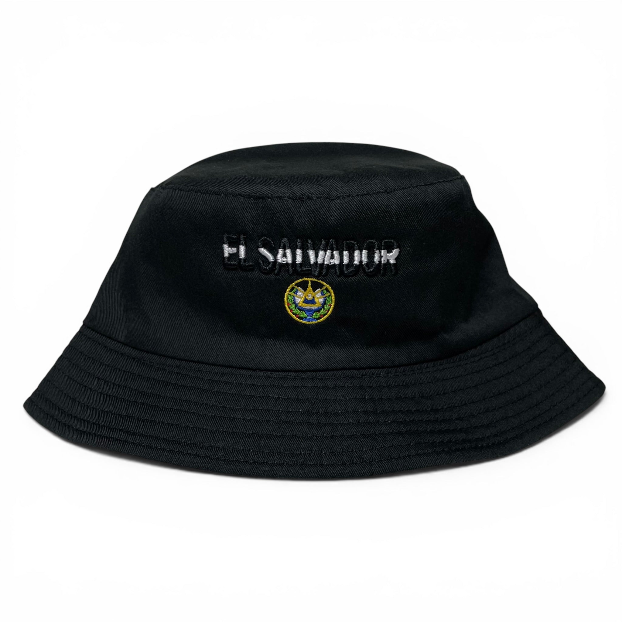 El Salvador Flag Embroidered Bucket Hat, Unisex, Casual Street Style