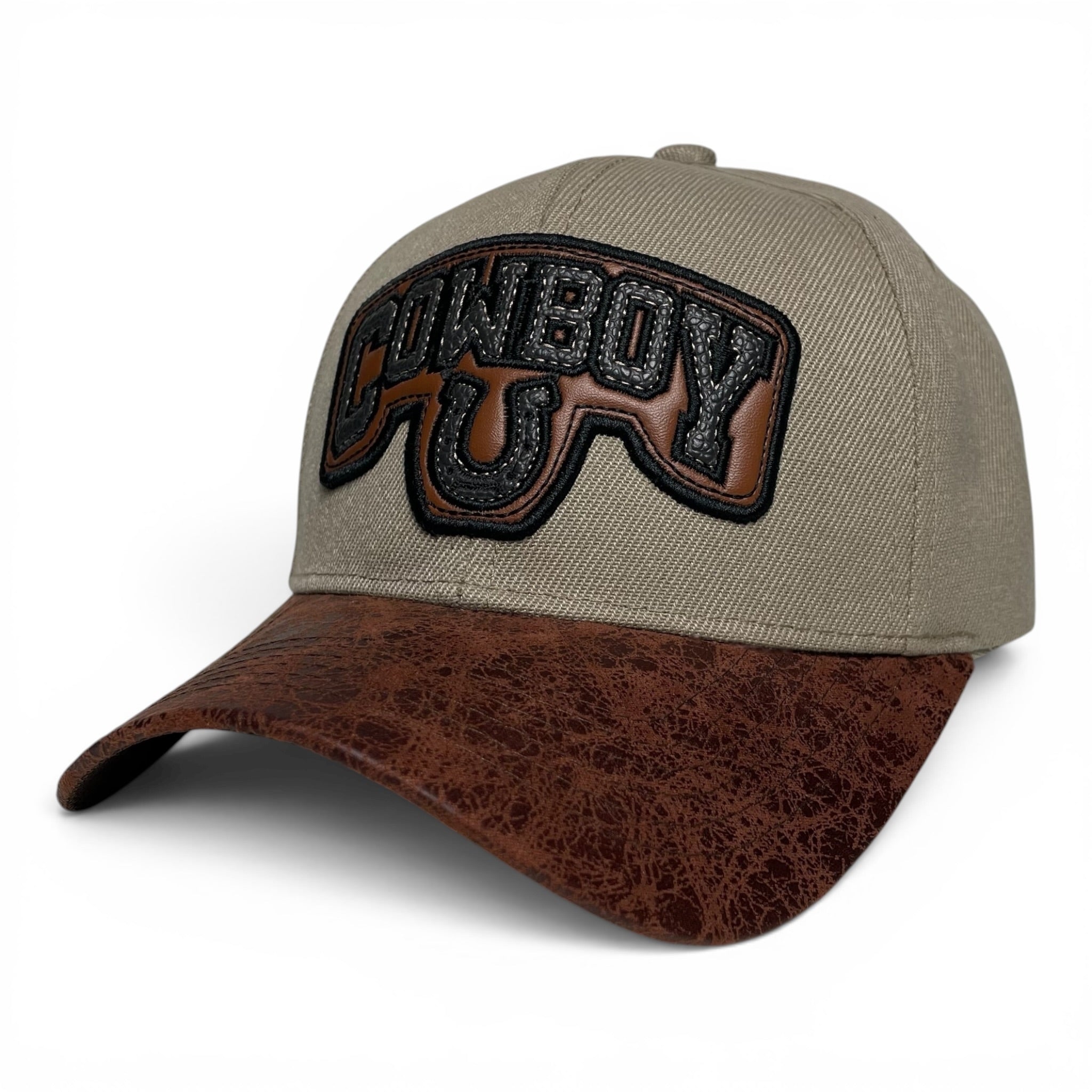 Cowboy Horseshoe Embroidered Baseball Cap, Western Style, Rodeo