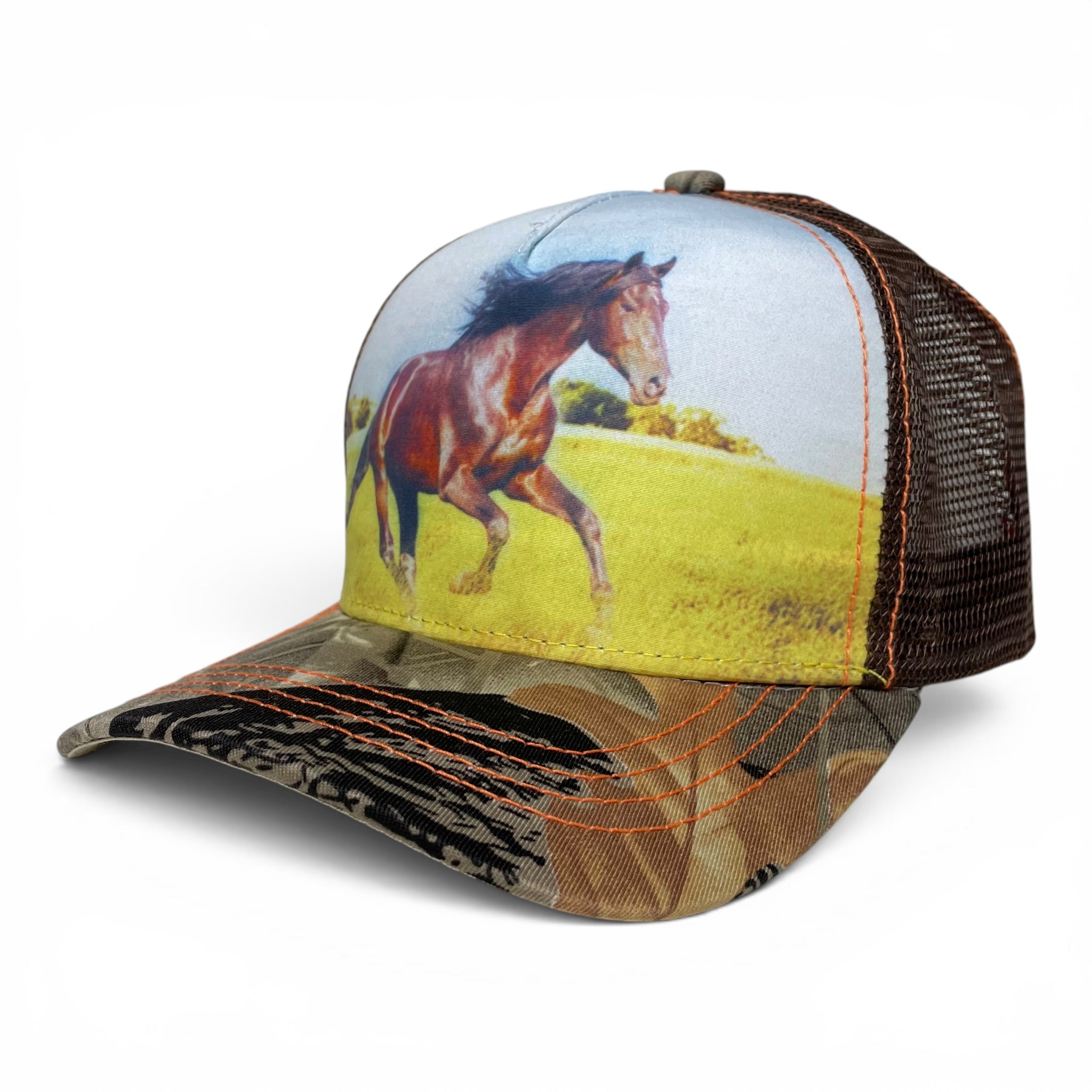 Gorra Vaquera Caballo Bronco Galopando, Adjustable, Estilo Ranchero
