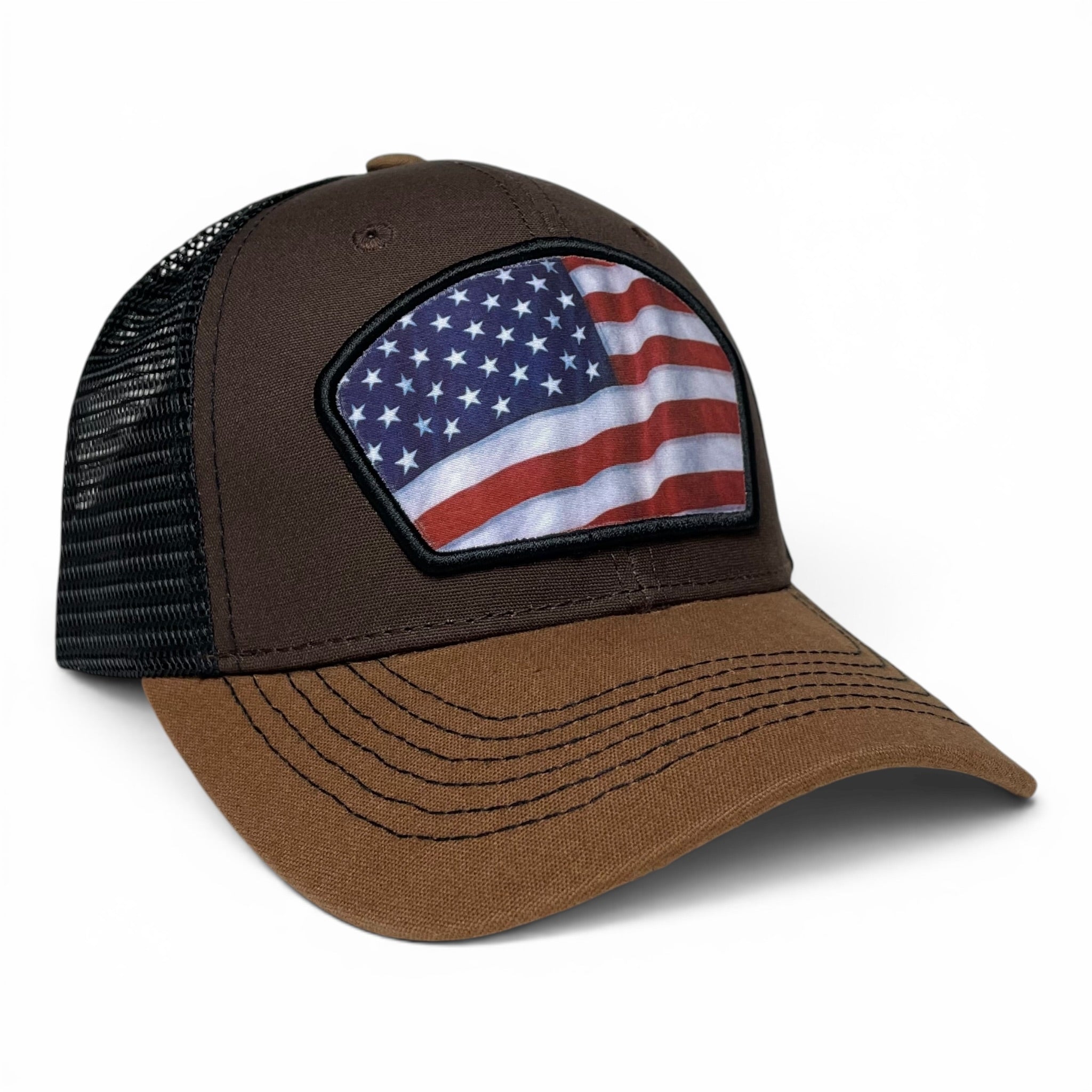 USA Flag Patch Snapback Baseball Cap