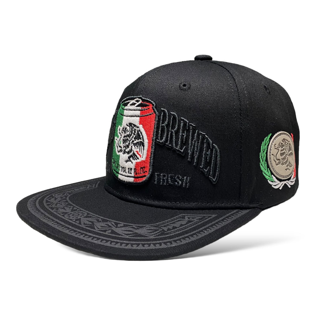 3D Embroidered Mexico Flat Brim Baseball Cap