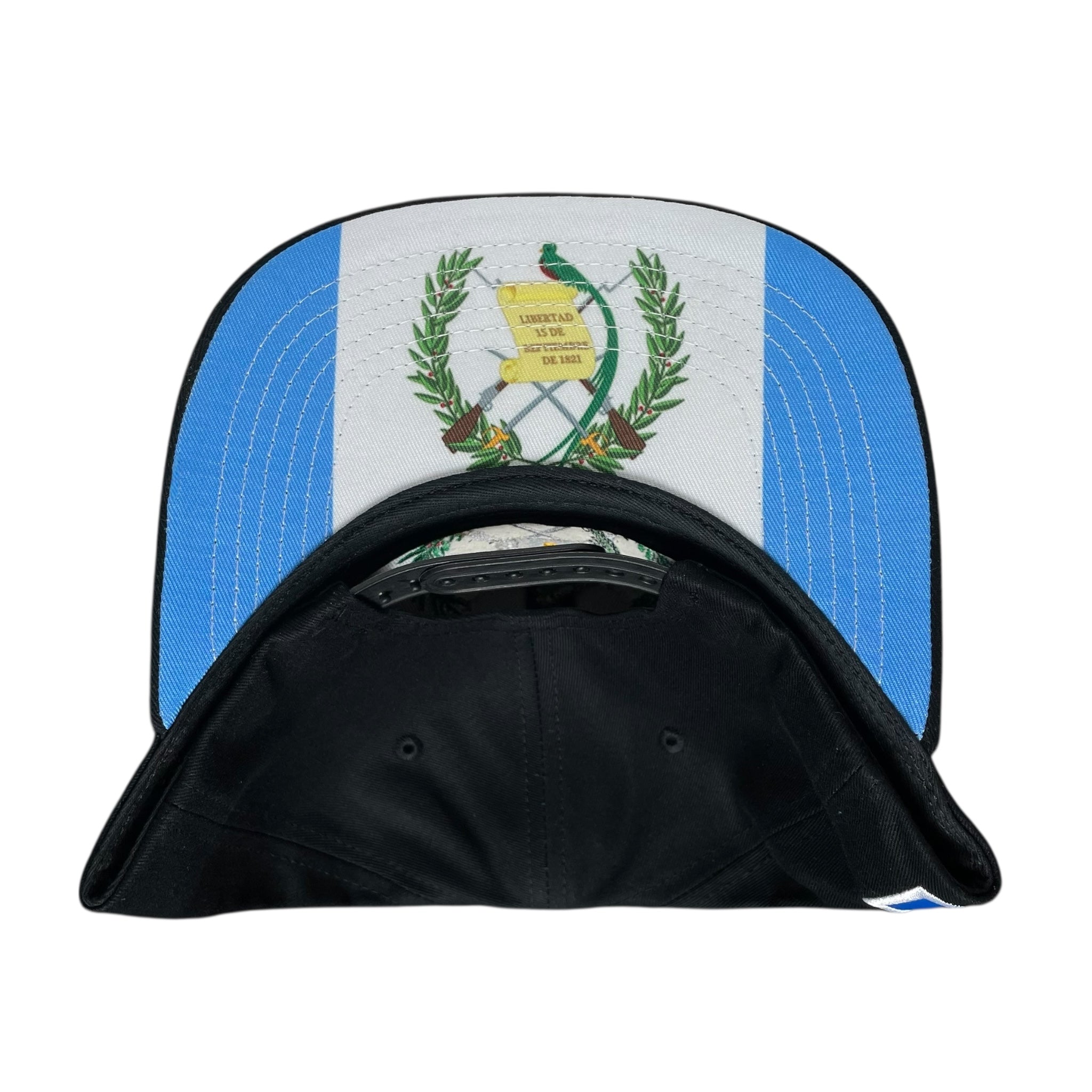 Guatemala Flag Embroidered Snapback Cap Flag Under Visor Adjustable
