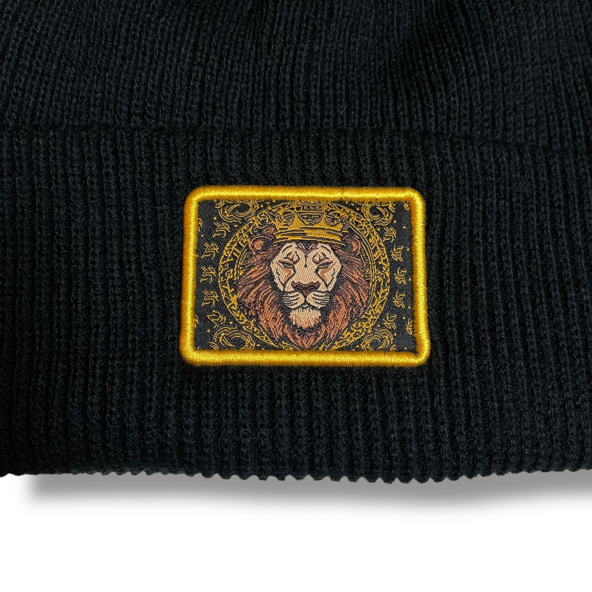 Lion King Patch Winter Beanie Hat