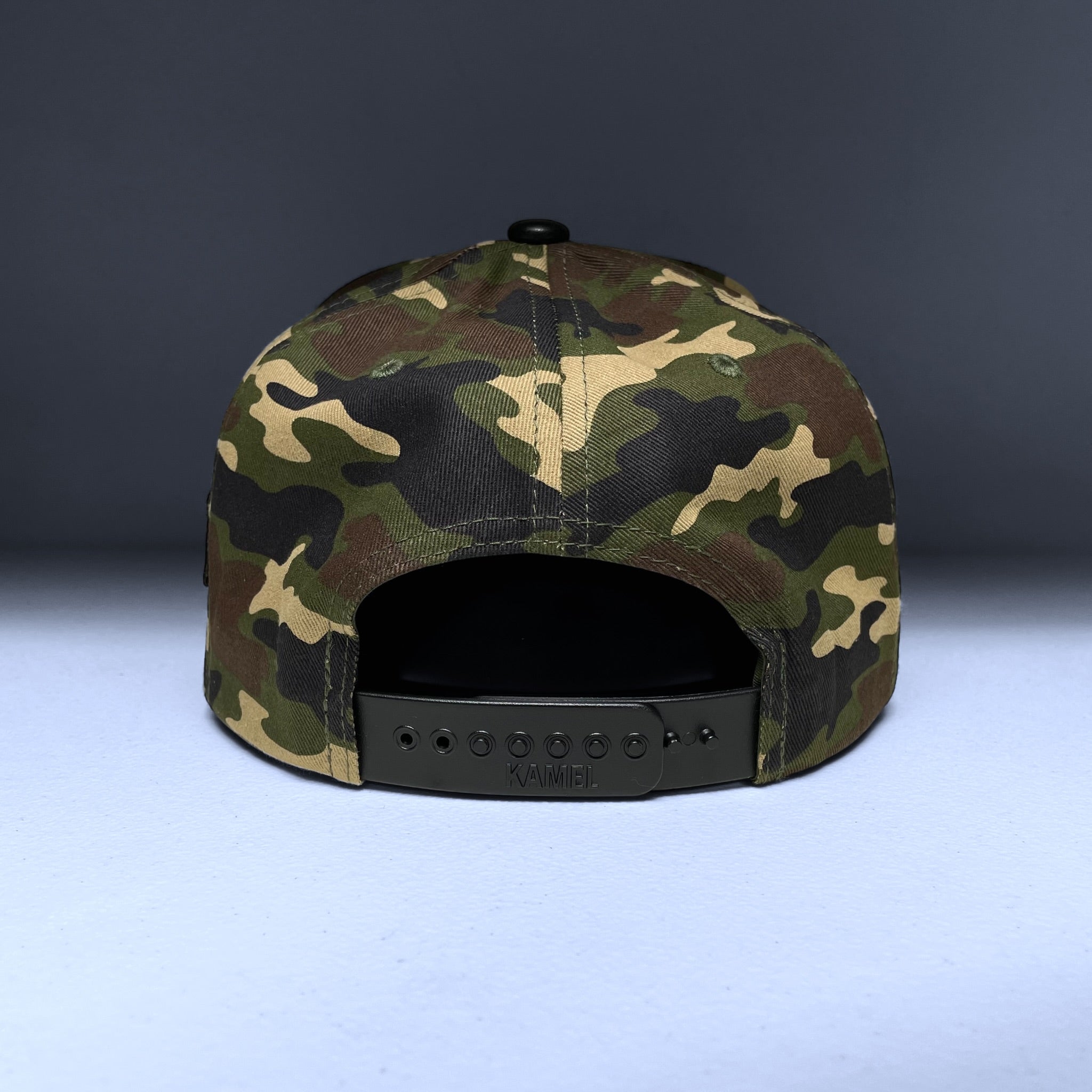 GAFES Mexico Fuerzas Especiales Camo Snapback Hat with PU Leather Brim