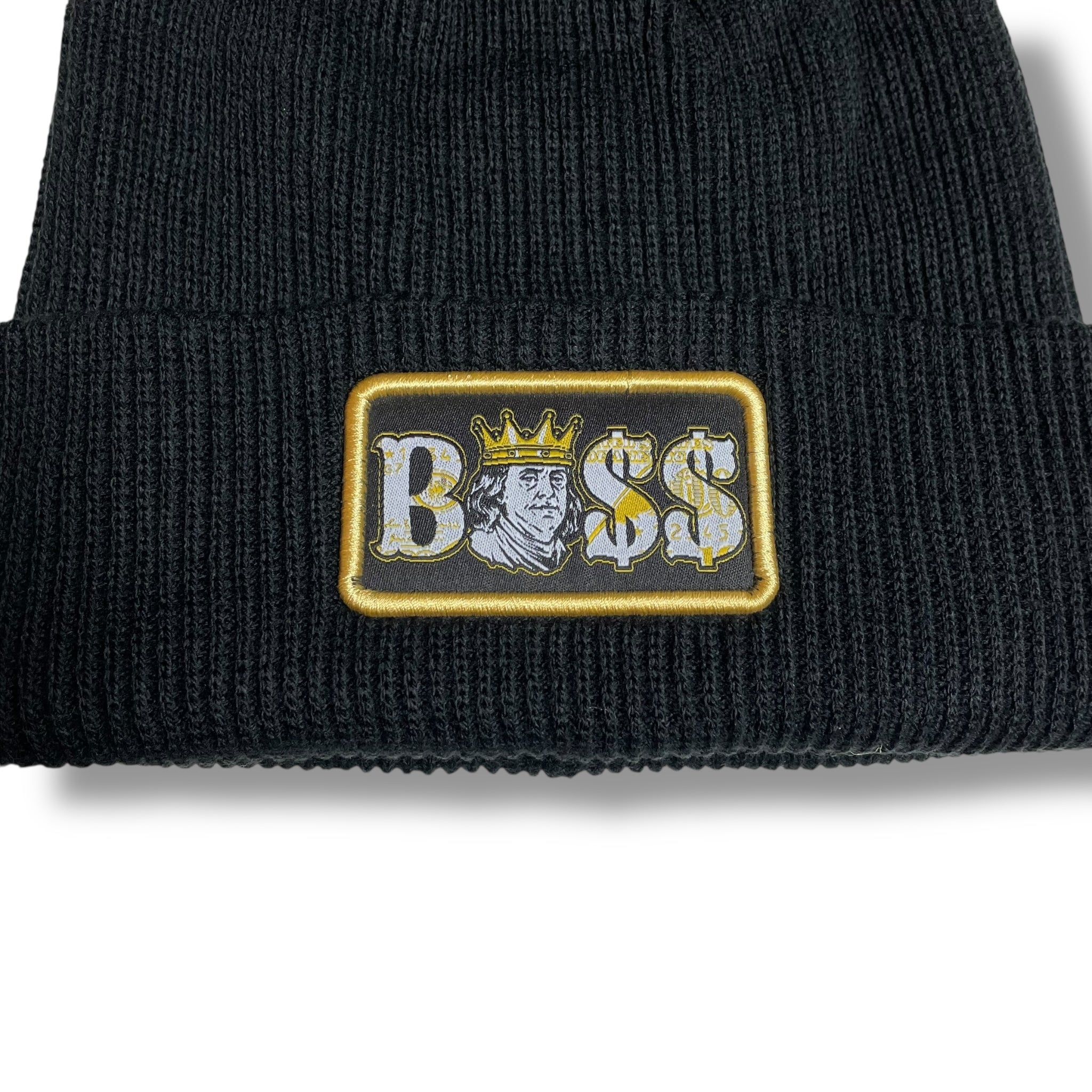 Benjamin Franklin The Boss Patch Winter Beanie Hat