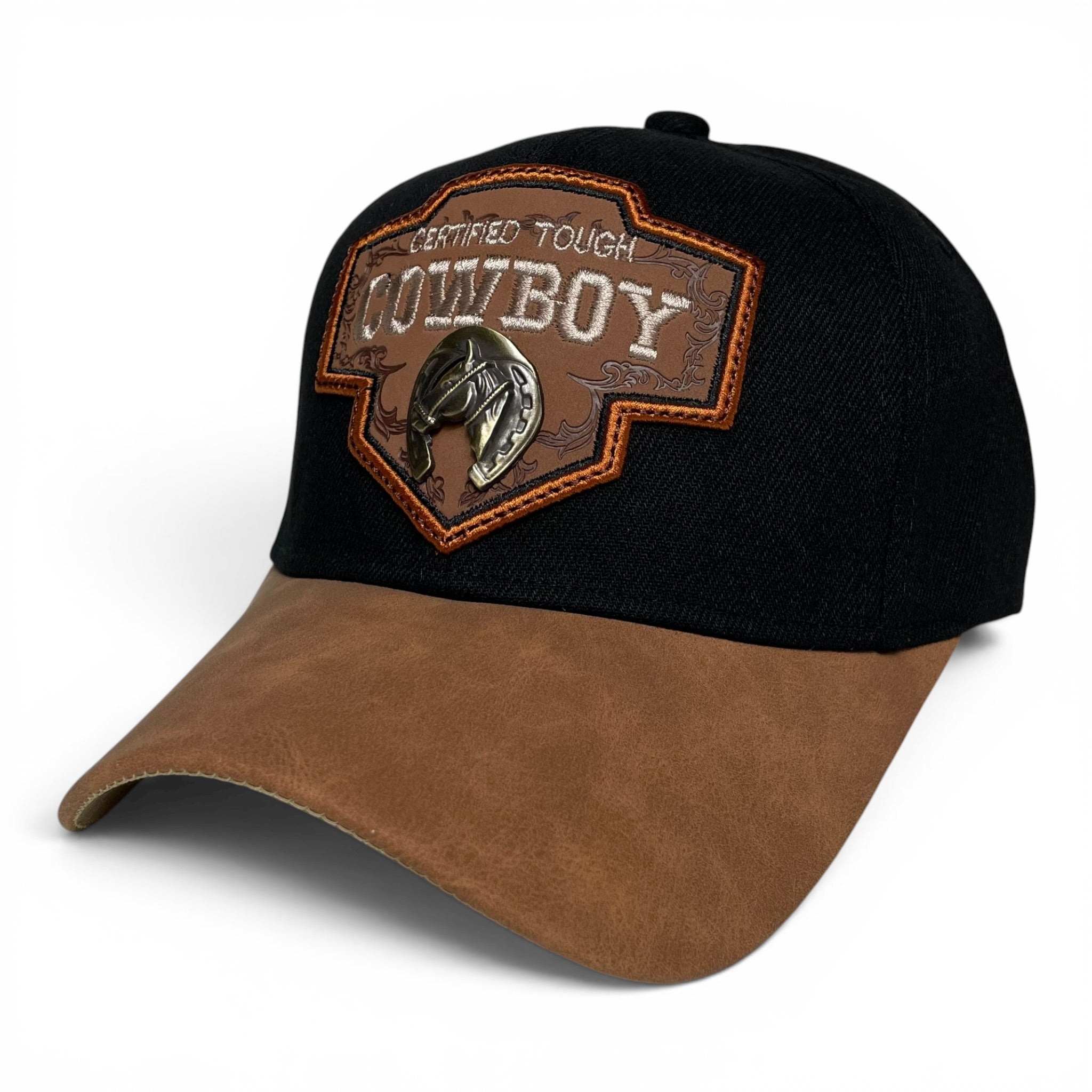 Cowboy Horseshoe Baseball Cap – Adjustable Western Snapback Hat