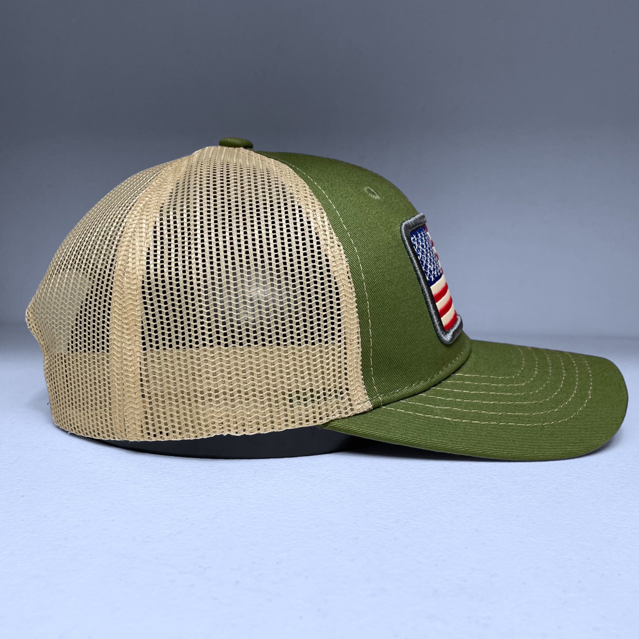 American USA Embroidered Flag Snapback Trucker Hat