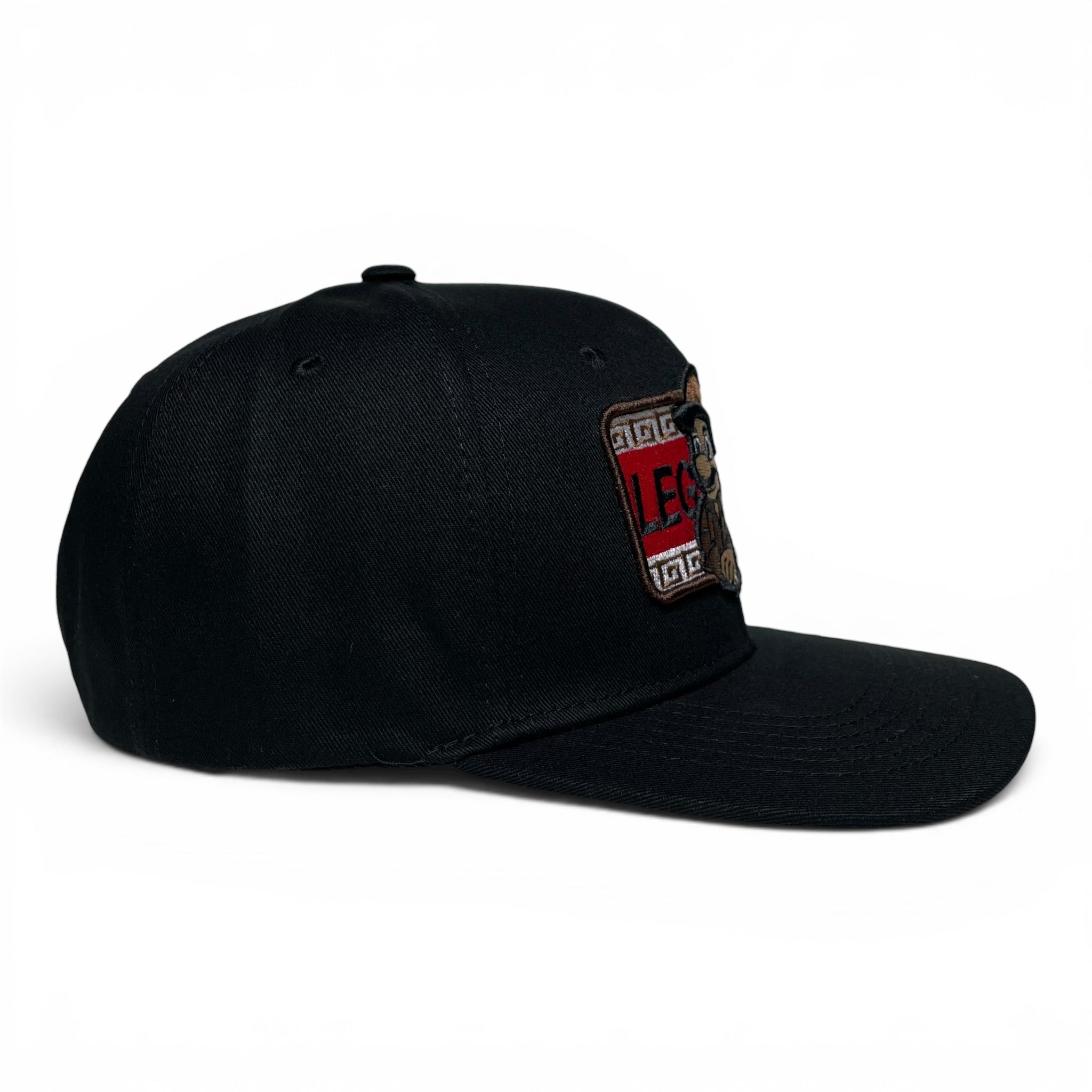 Gorra Super Chapo Bros Bordada, Negra, Ajustable, Visera Plana