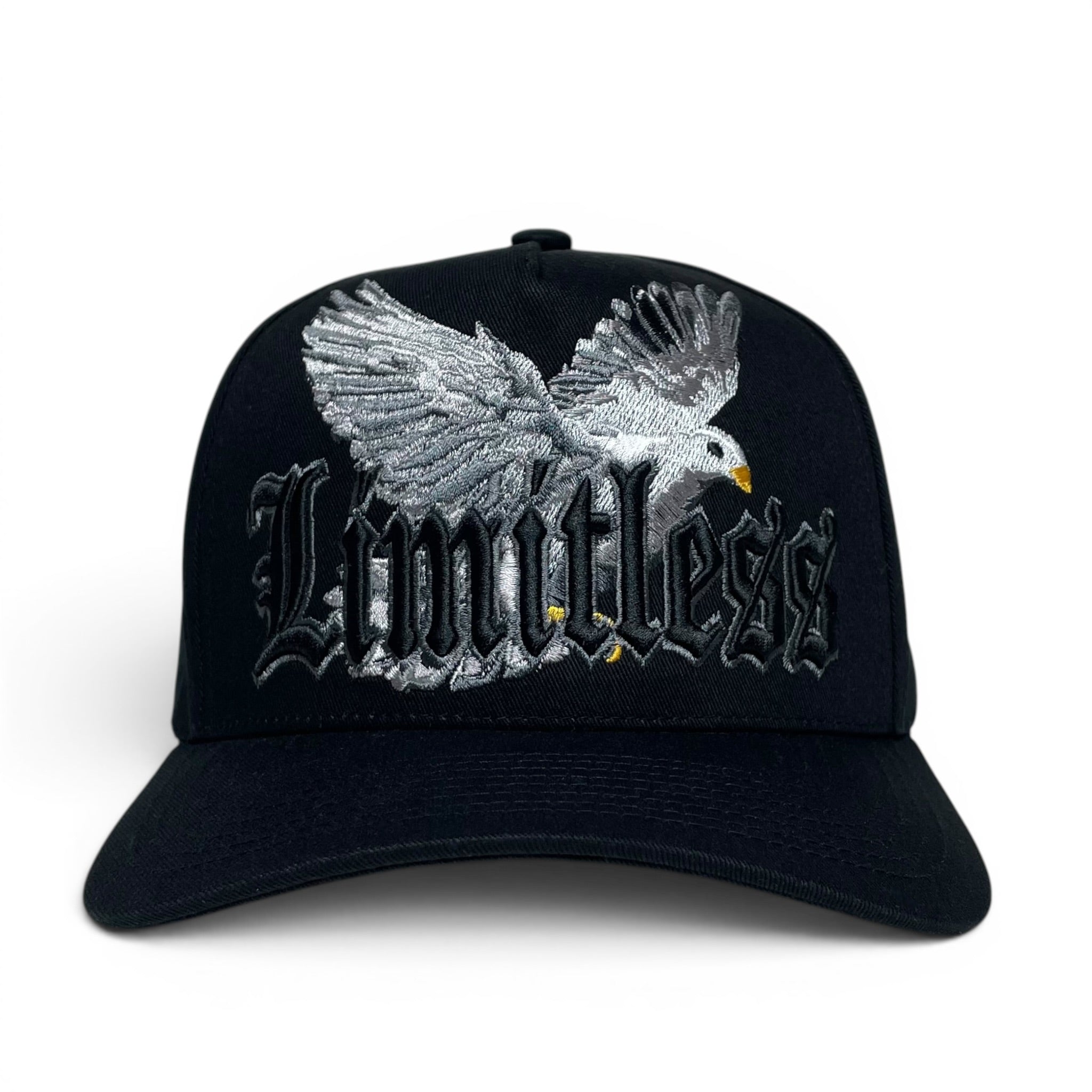 Limitless White Dove 3D Embroidered Snapback Baseball Cap Curved Brim