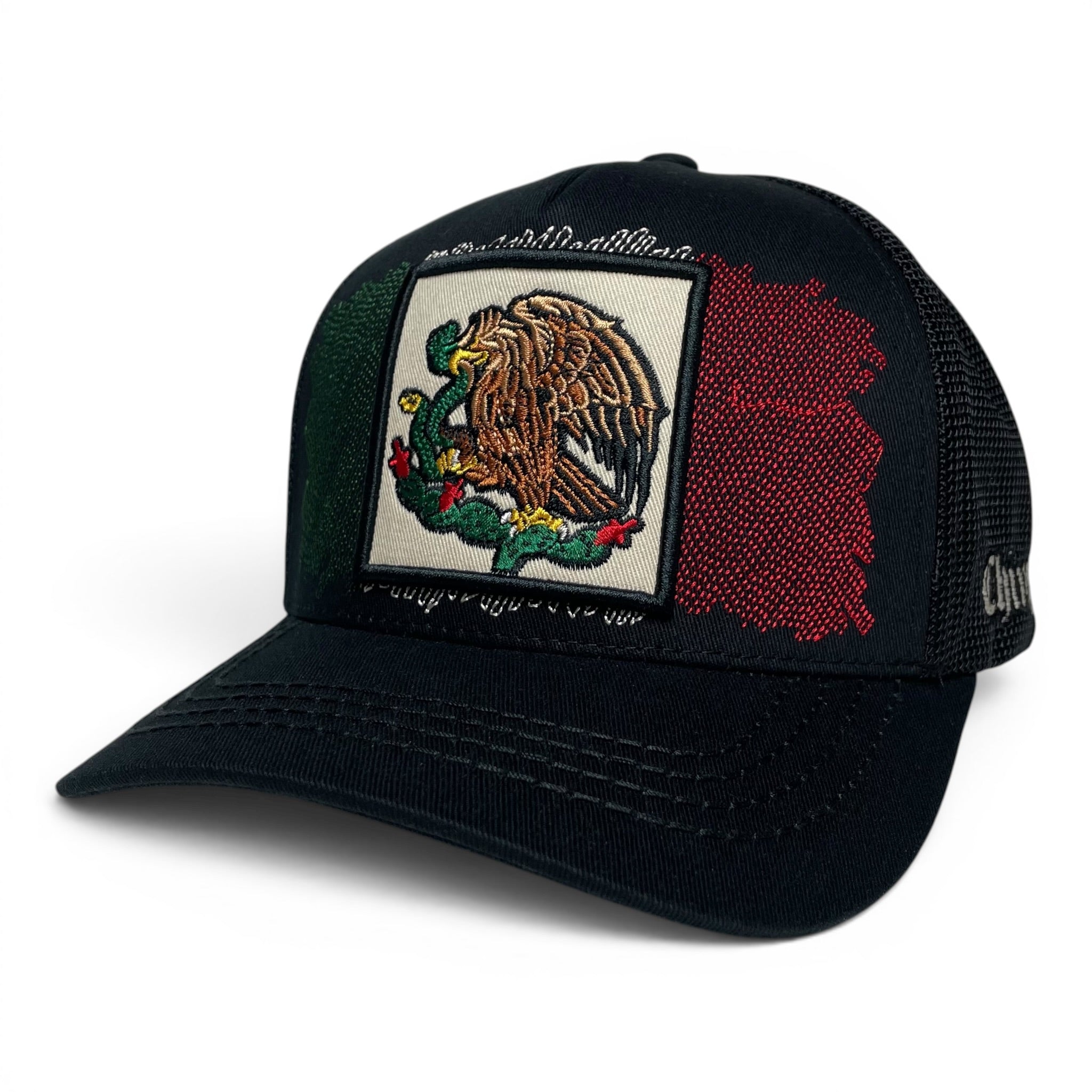 Mexico Eagle Chingon Embroidered Snapback Baseball Cap, Curved Brim