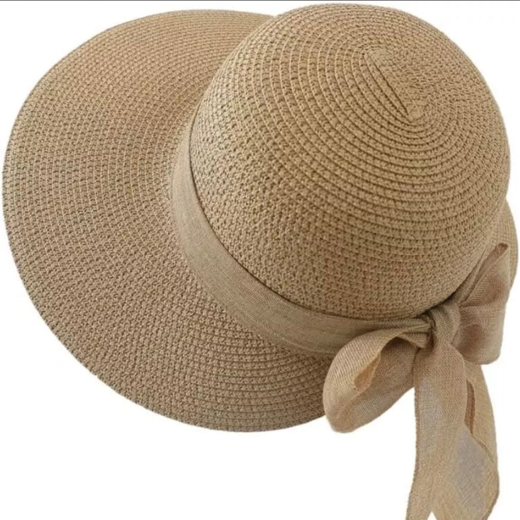 Womens Wide Brim Straw Sun Hat – UV Protection, Foldable Beach Hat