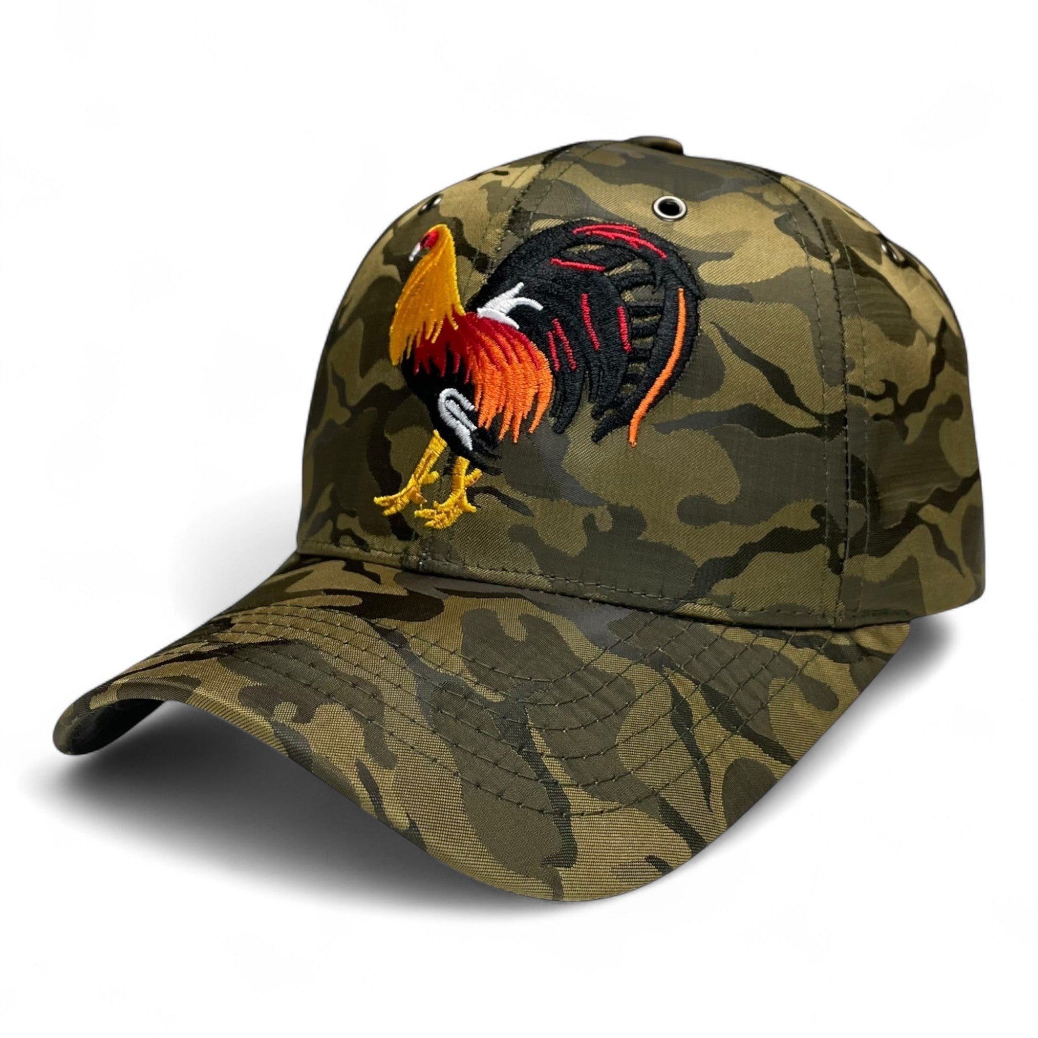 Wholesale Rooster Embroidered Baseball Cap Camo Western Pack of 3