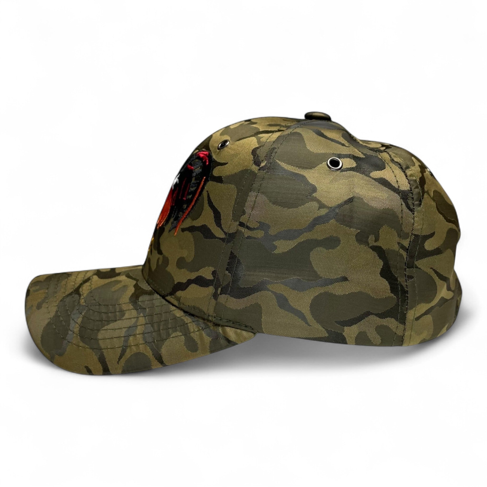 Rooster Embroidered Baseball Cap, Camo, Adjustable, Western